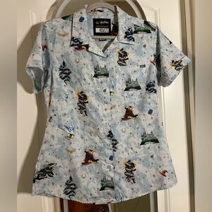 RSVLTS Women’s Harry Potter Wizarding Ink button down. Size medium.